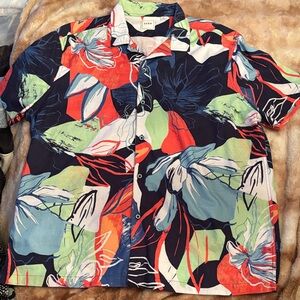 ROWM  Vintage Vibrant Multicolor Men's Hawaiian Shirt Size XL